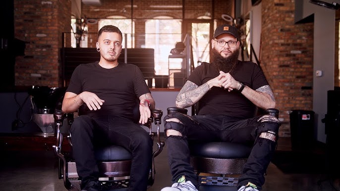 The Lux Cuts barbers in the shop